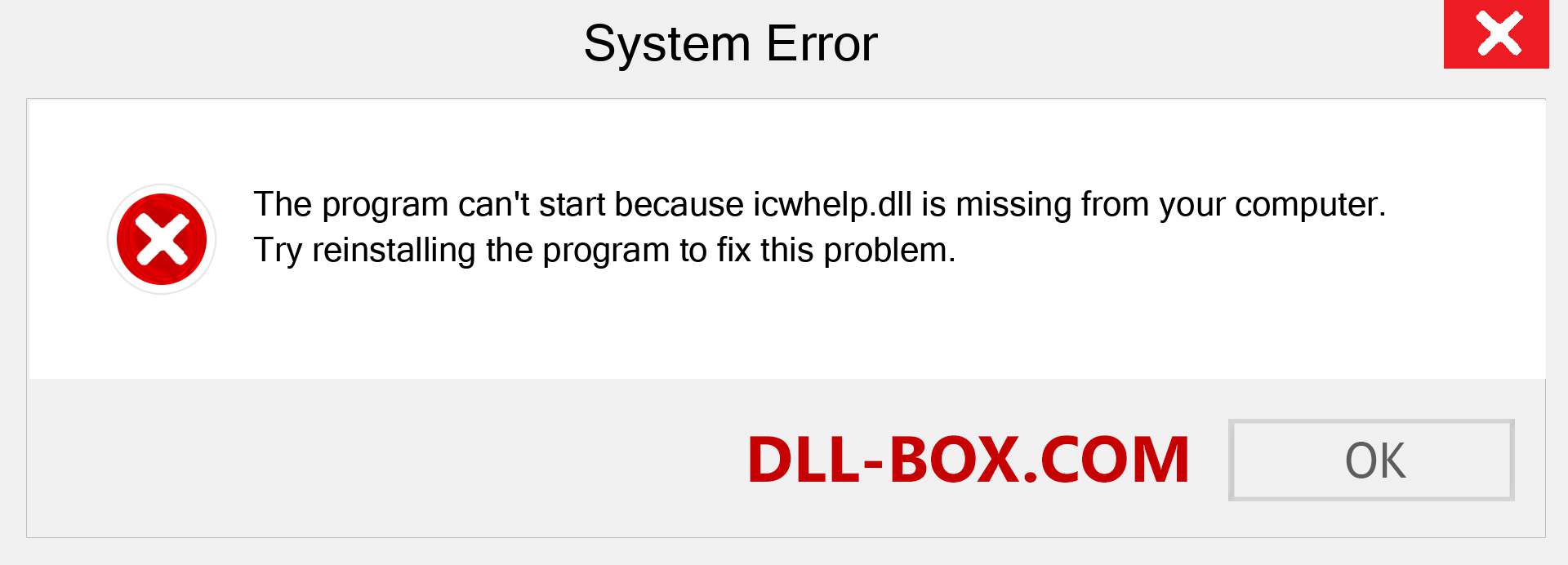  icwhelp.dll file is missing?. Download for Windows 7, 8, 10 - Fix  icwhelp dll Missing Error on Windows, photos, images